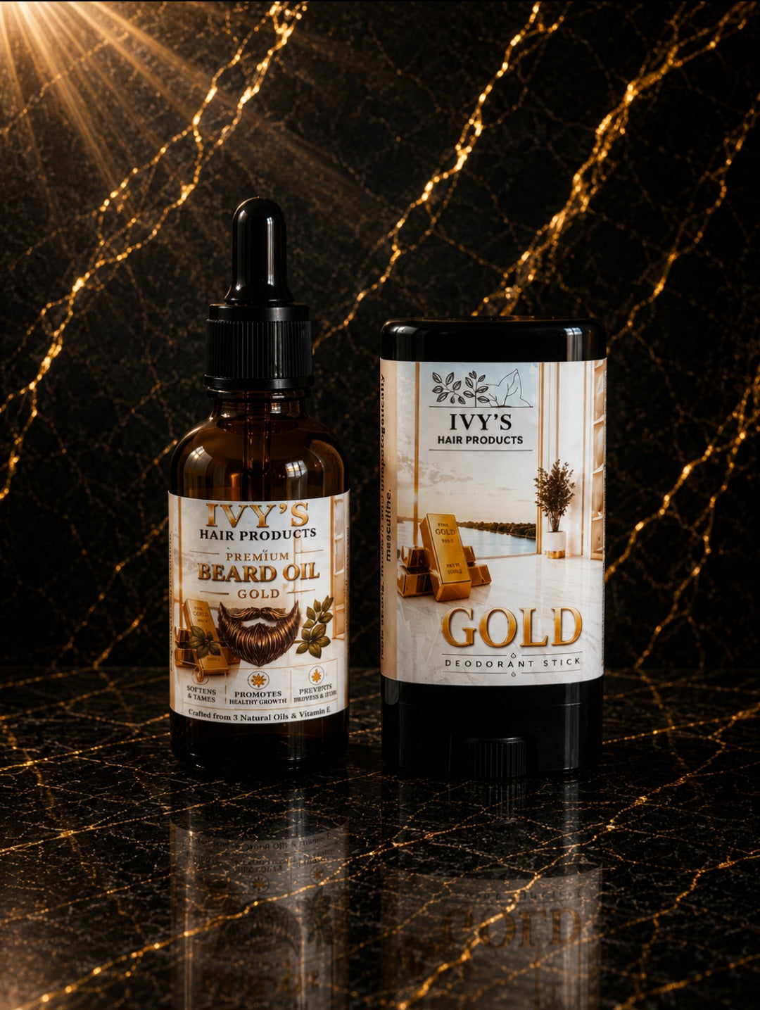 Masculine - Beard Oil & Deodorant Stick set